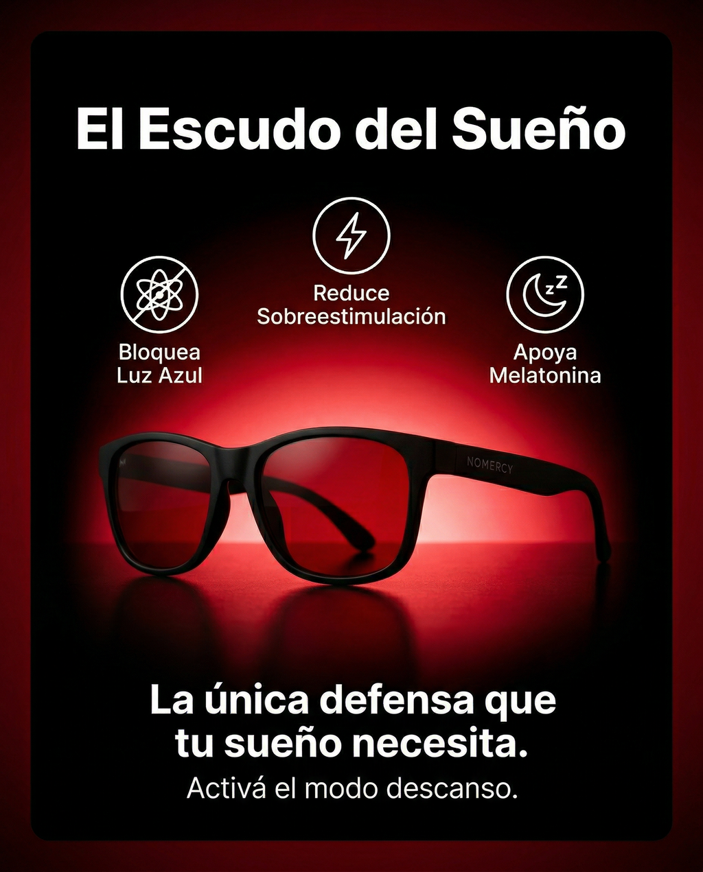 Anteojos NOMERCY™ Rojos - Filtran luces fuertes de noche