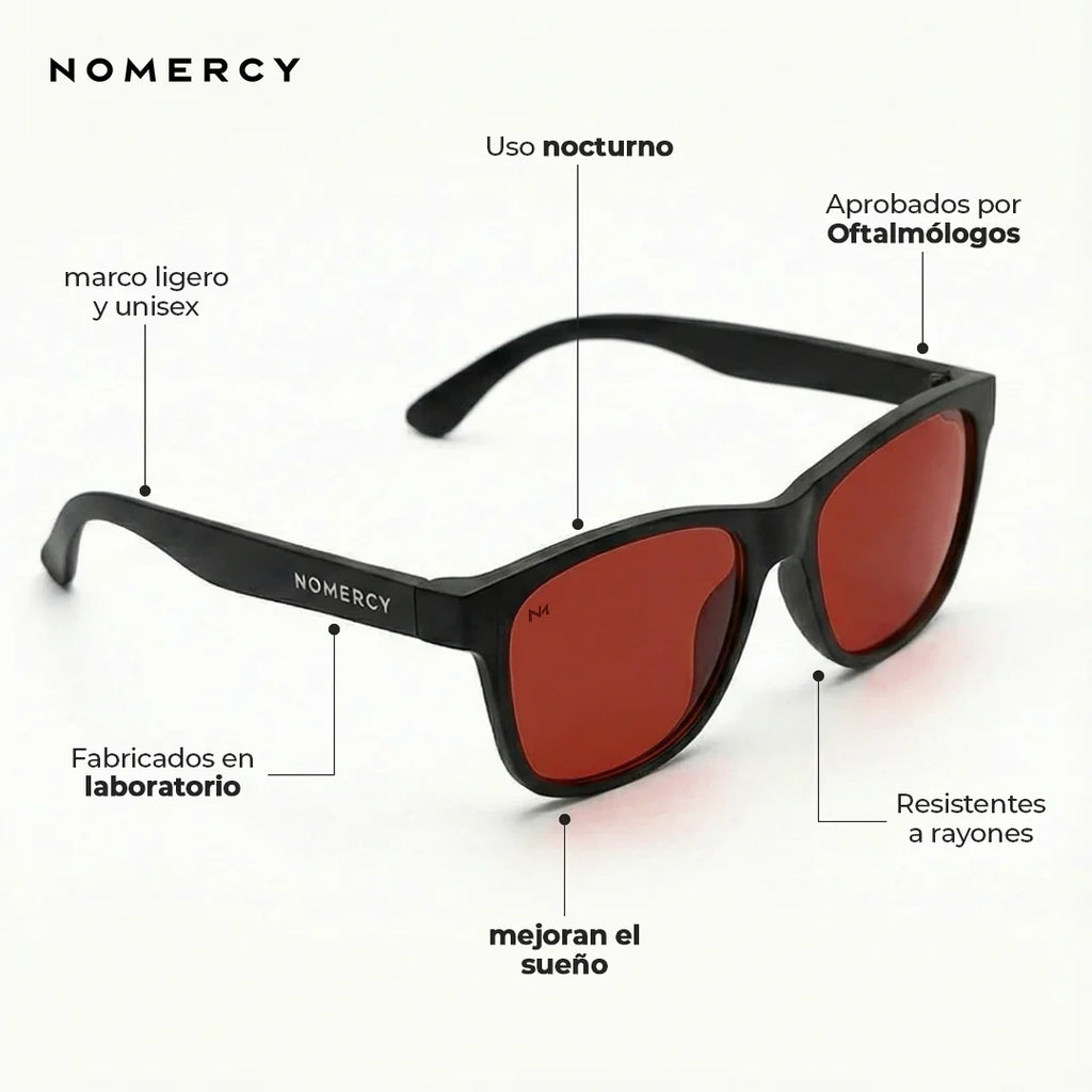 Anteojos NOMERCY™ Rojos - Filtran luces fuertes de noche