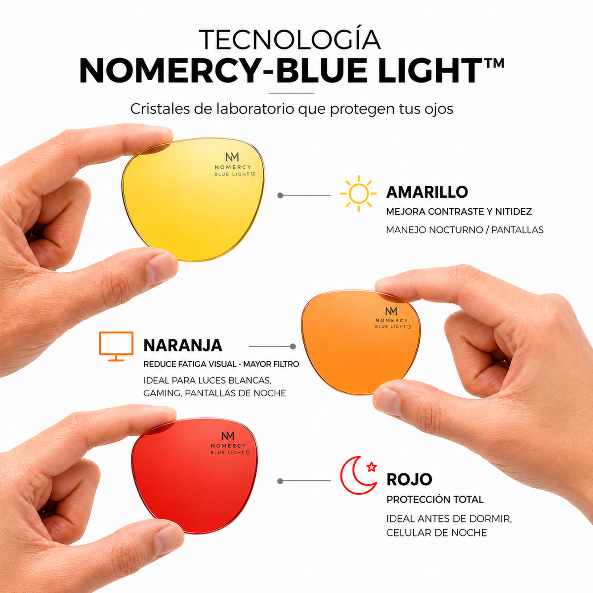 Anteojos NOMERCY - Filtran las luces fuertes
