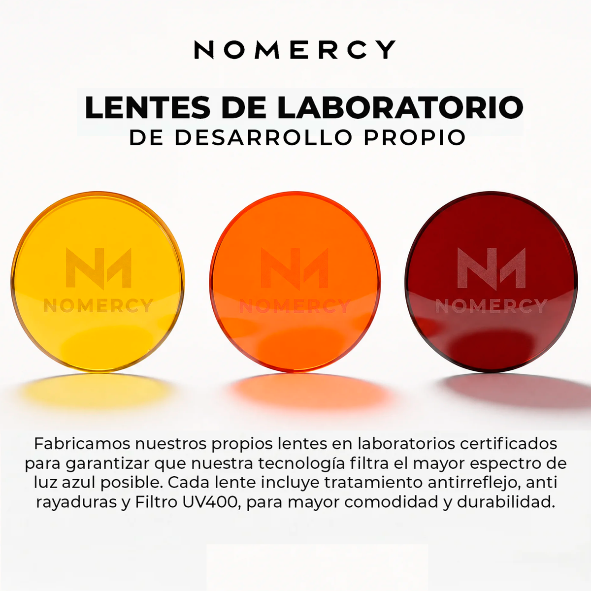 Anteojos NOMERCY - Filtran las luces fuertes
